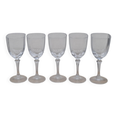 Set of 5 square wine glasses
