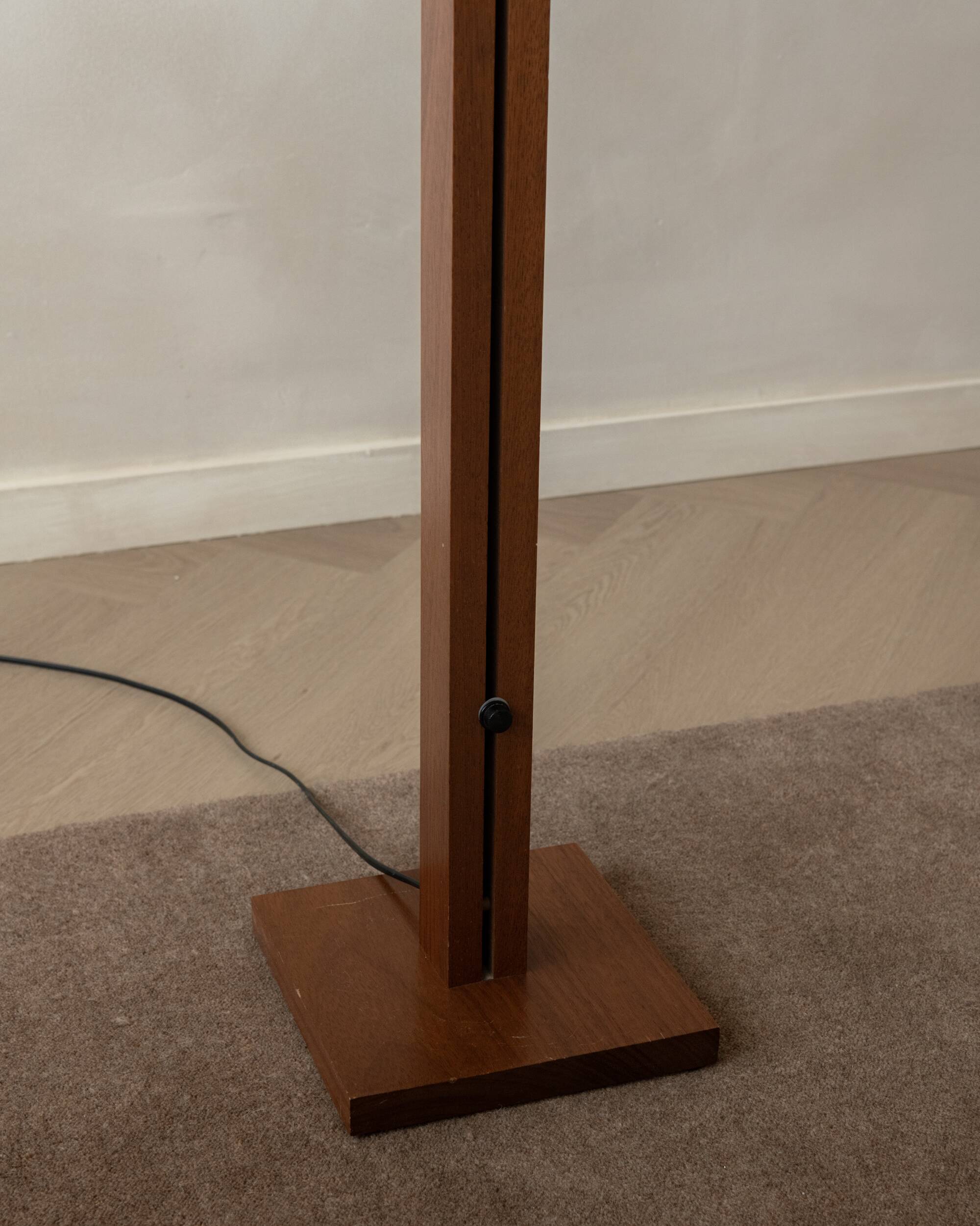 Postmodern Adjustable Wood Floor Lamp by Bellino, 1990s