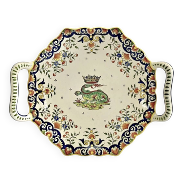 Antique Desvres Rouen fruit bowl, Blois François 1er model