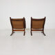 Set of 2 leather Ingmar Relling for Westnofa “Siesta” chairs, Norway 1960’s