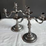 Pewter candlesticks