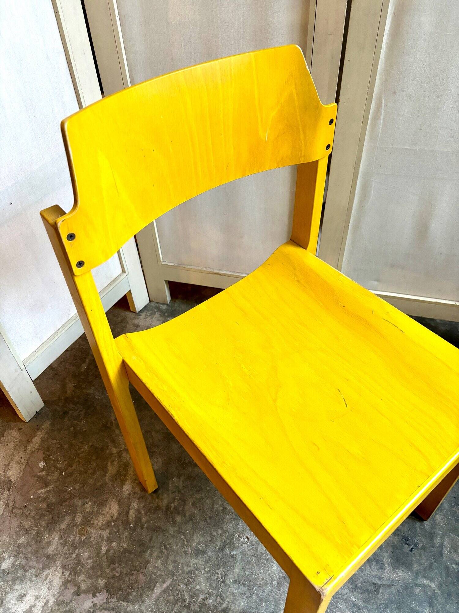 Chaise "Canto" en bois jaune par Schlapp Mobel
