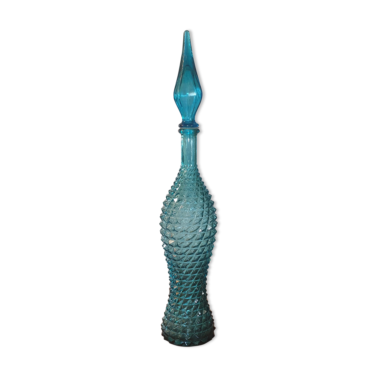 Polished glass bottle