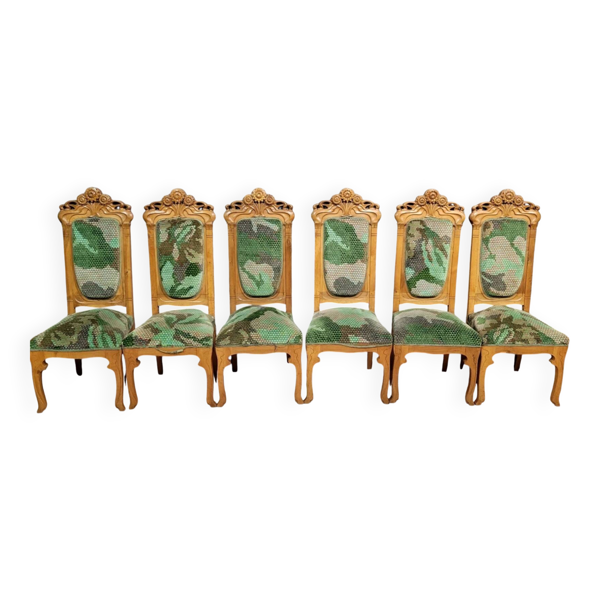 Series of Art Nouveau chairs