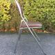 Set de 6 chaises pliantes acier et similicuir 70’s