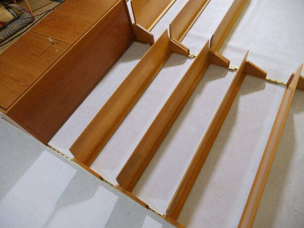 Étagère murale design en teck WK, meubles années 50-60