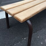 Former vintage mullca school bench. tubular pedestal