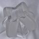 Polylobed crystal vase, partly satin-finished, art glass vintage design, 70s