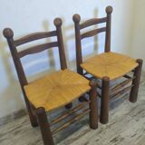 Atypical oak chairs "keels"