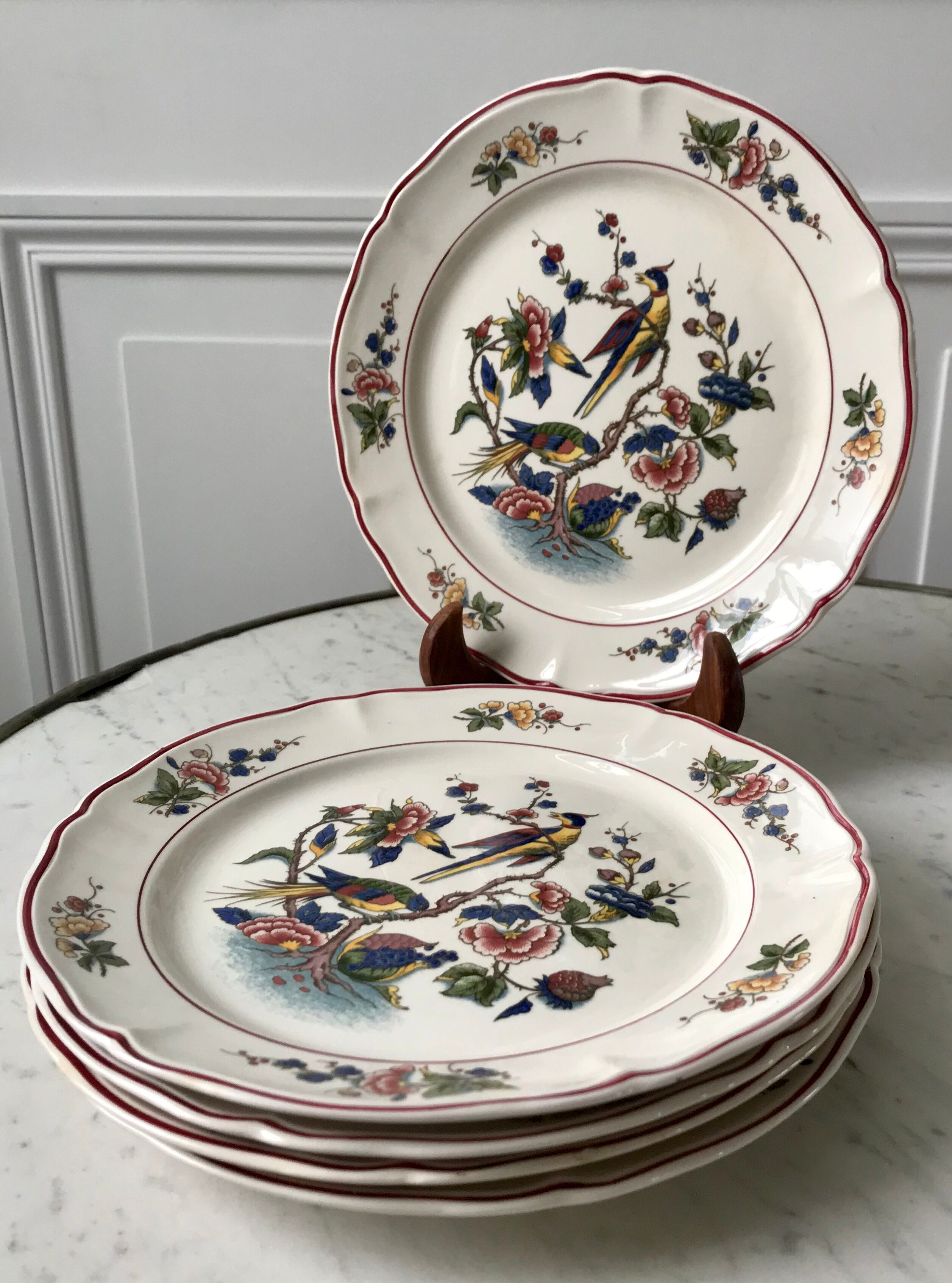 Set of 5 dessert plates Villeroy & Boch model Phoenix 50s-60s