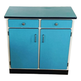 Buffet vintage en formica bleu