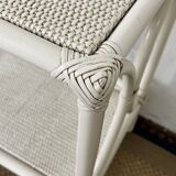 Vintage rattan side table / bedside table