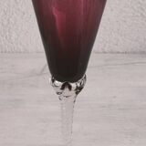 Set of 5 Murano glass flutes