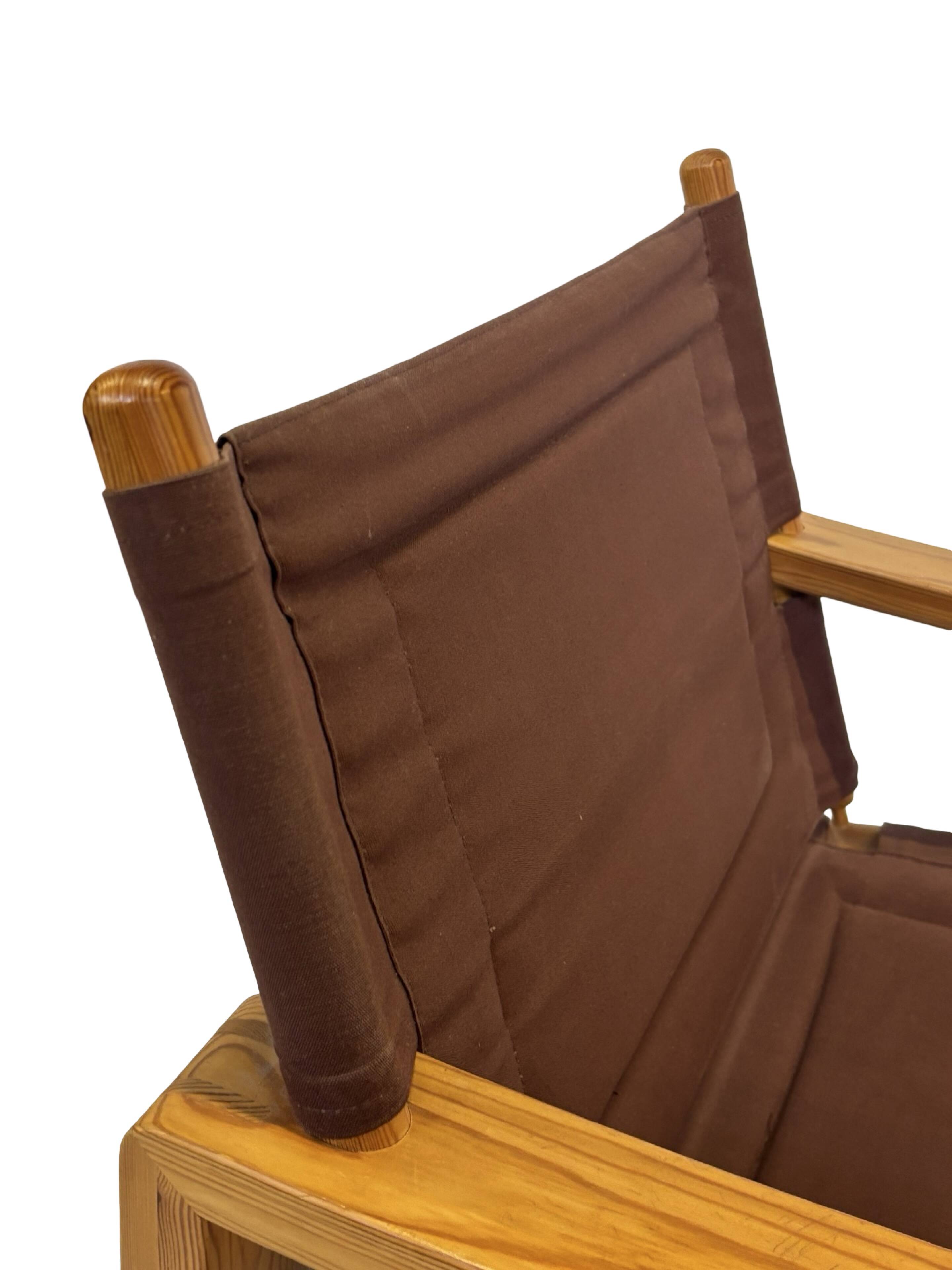 Chaise Safari Vintage Børge Jensen en pin, Danemark, années 1970