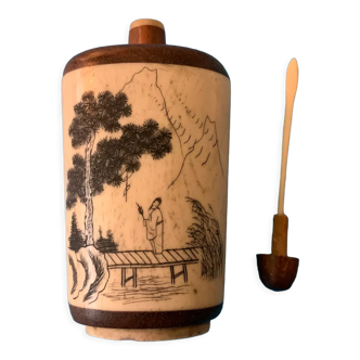 Chinese Bone Snuffbox Bottle