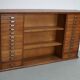 Vintage Dutch Oak Apothecary Sideboard / Filing Cabinet, 1950s
