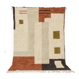 Handmade traditional Moroccan wool rug size 200 x 300 cm