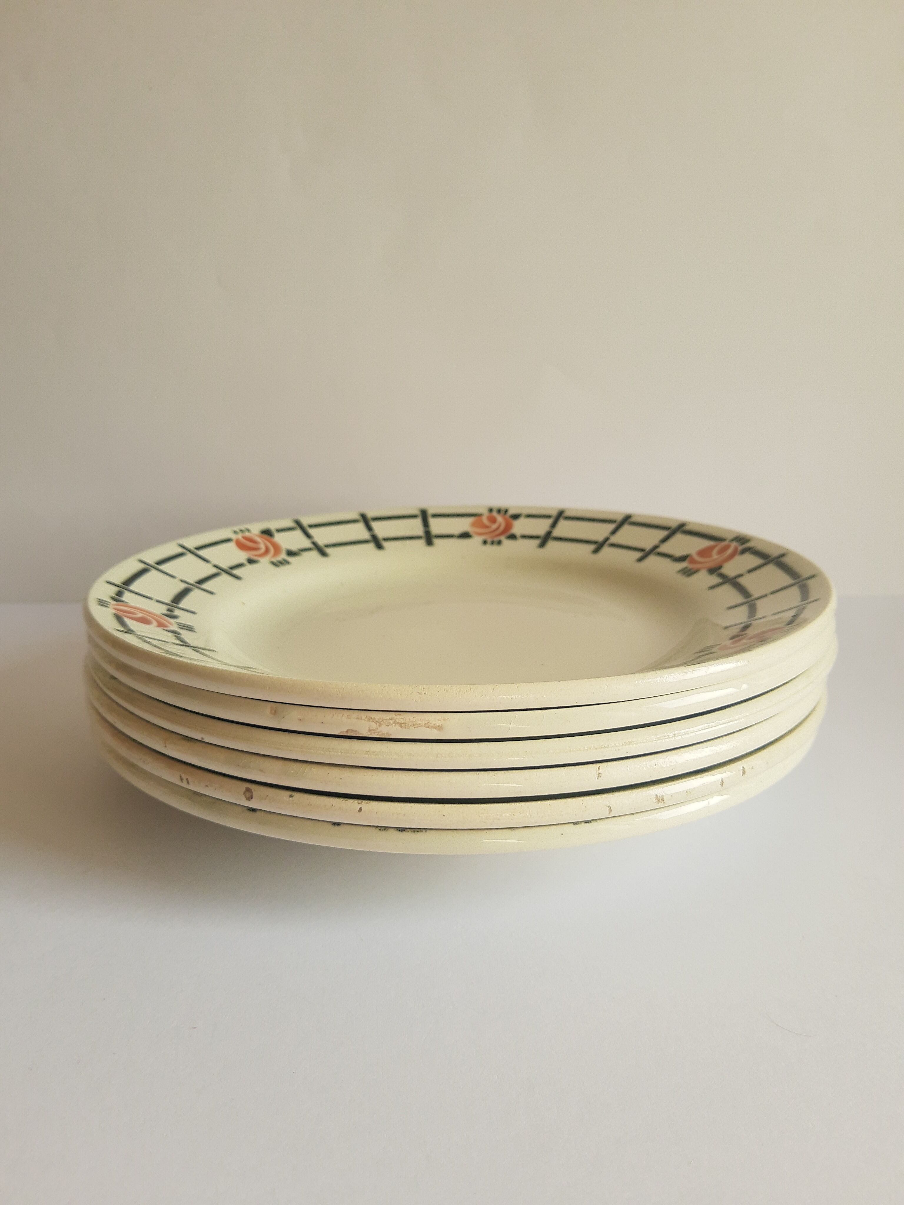 Set of 6 flat plates St amand vintage vintage