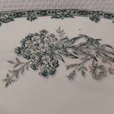 Ancien plat ovale terre de fer manufacture st amand modèle: daisy