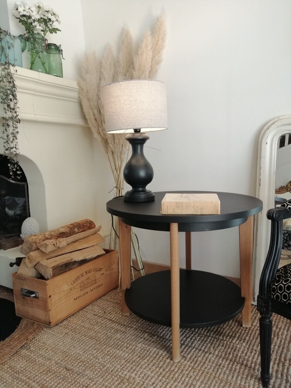 Vintage lamp wood 1980