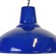 Industrial Blue Enamel Factory Pendant Lamp, 1960s
