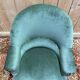 Fauteuil crapaud époque Napoléon III en velours vert