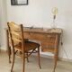 Old restored wooden desk
