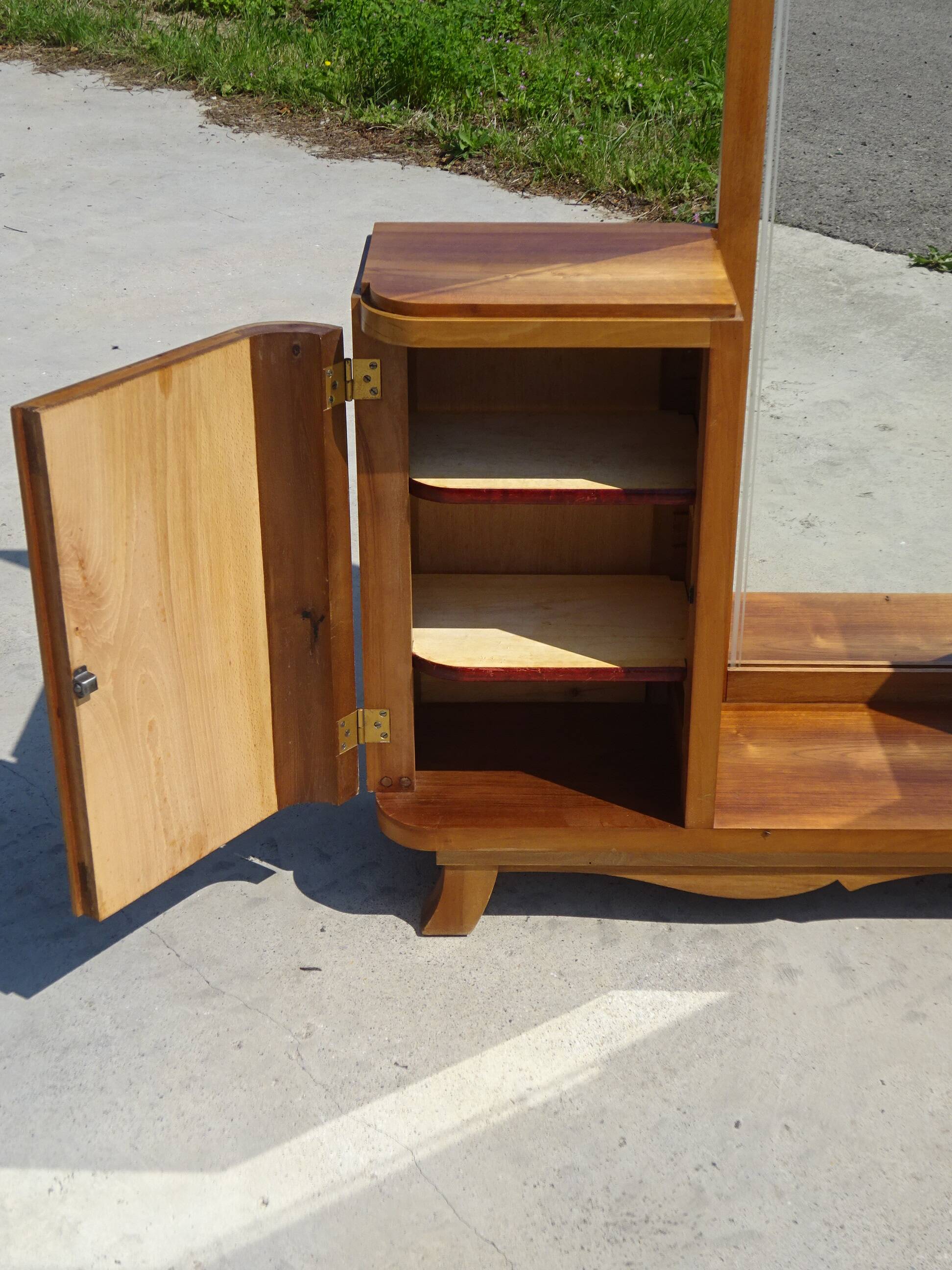 Small Art Deco dressing table in light wood