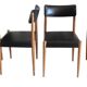 4 Chaises Scandinave Noires Années 50/60 Vintage