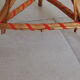 Tripod rattan side table / guéridon from the 1960s-1970s.