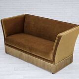 1960s, Danish 2 seater sofa, furniture velour, original condition.