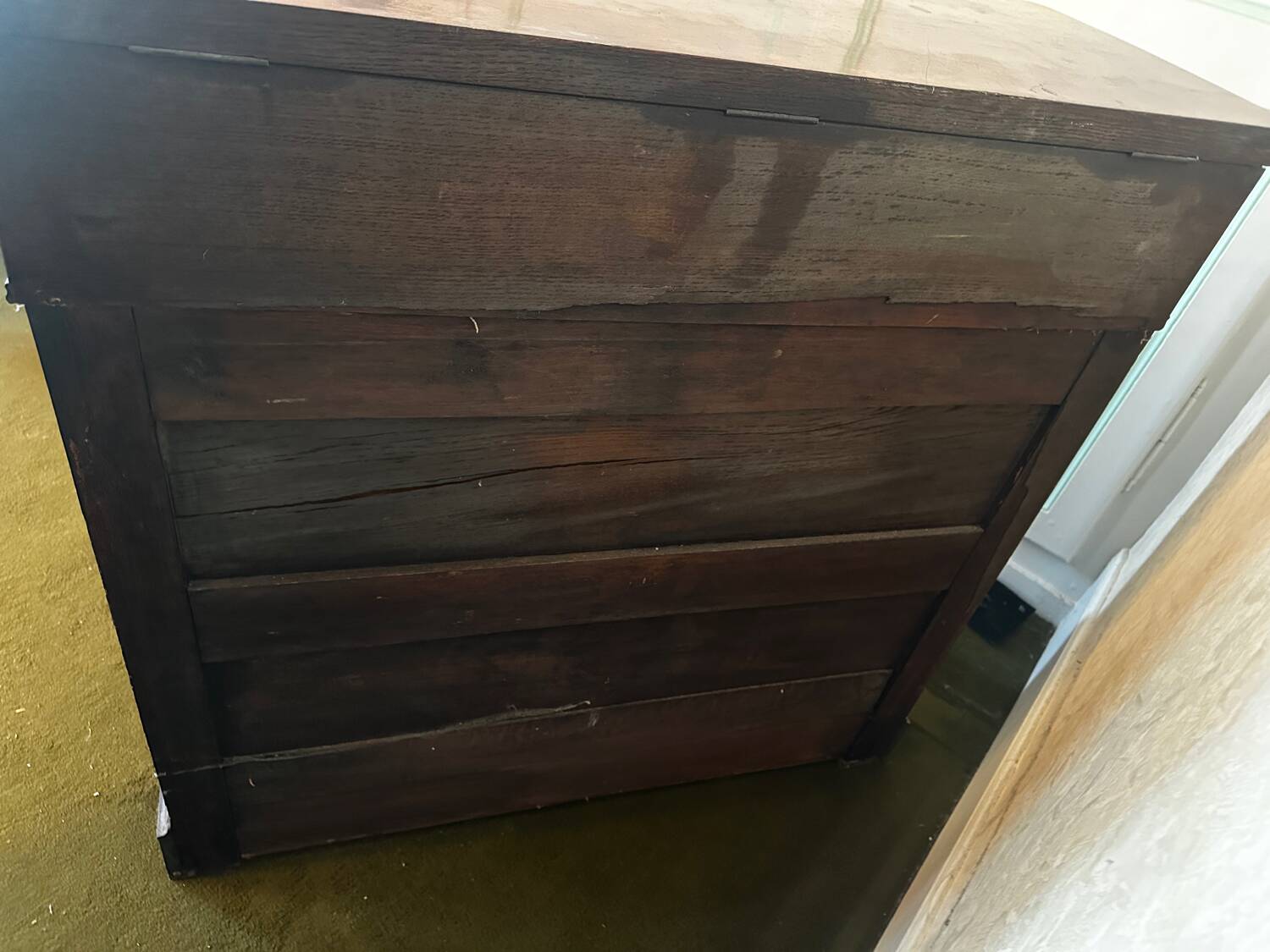 19th-century walnut and marble toilet commode in Louis Philippe style