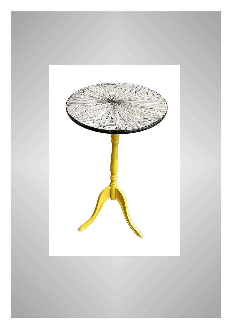 Old revamped tripod pedestal table