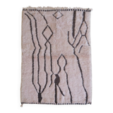 Pale Pink Berber Rug - 173 x 116 cm