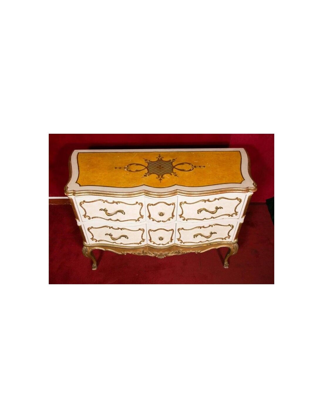 Louis XV style chest of drawers, 1950s, mid-20th century design