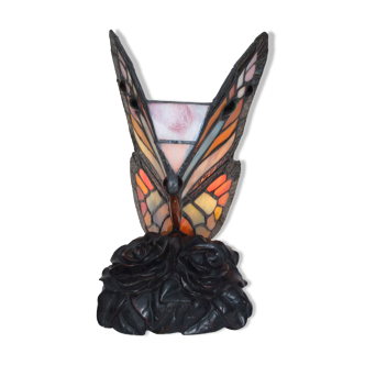 Original mood lamp, butterfly way / multicolored stained glass windows