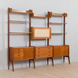 Scandinavian  free standing  Ergo wall unit bar cabinet and 3 cabinets and with 7 shelves,  by John