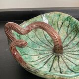 Vintage water lily pocket in enameled ceramic