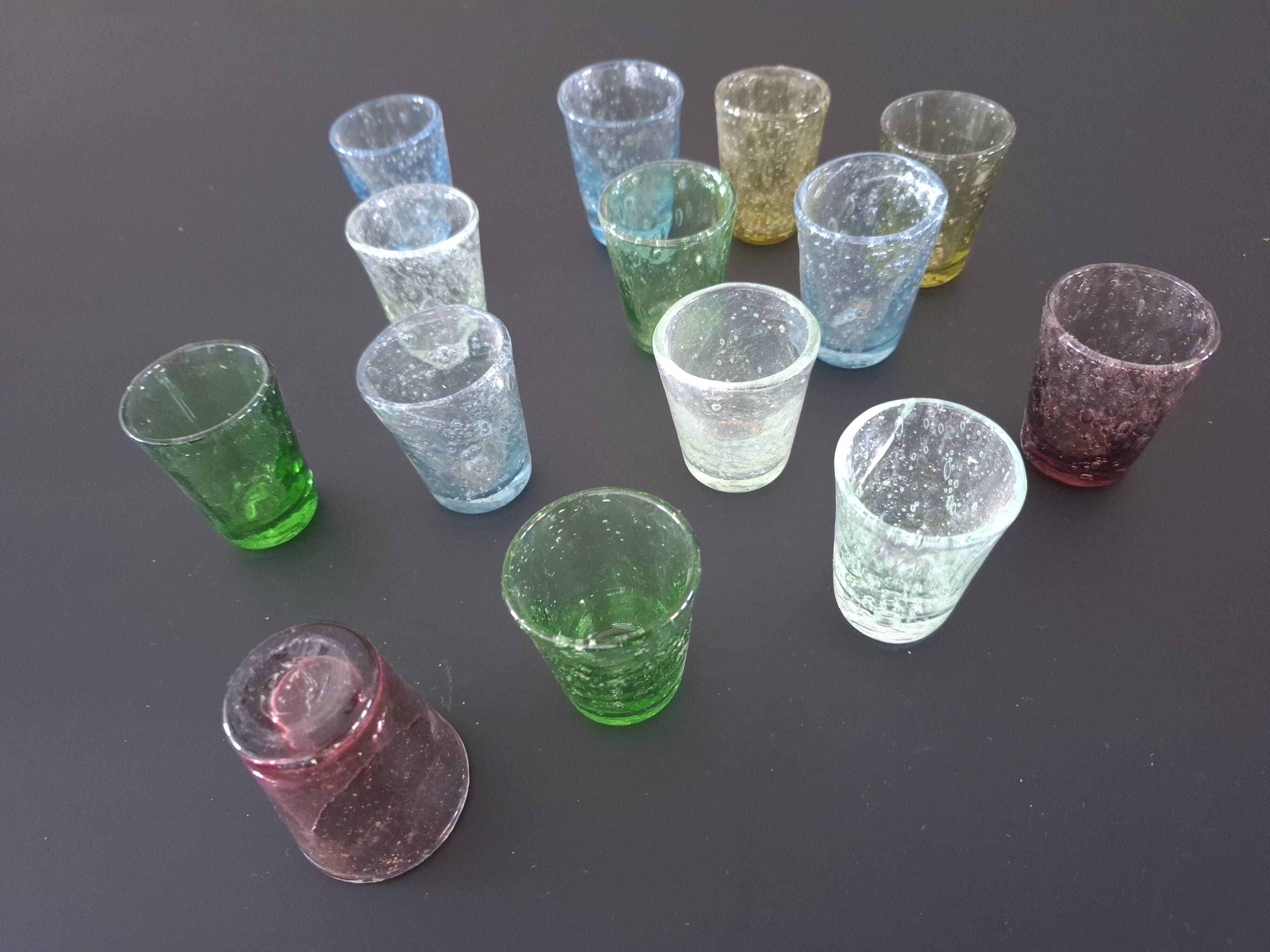 14 biot blown glasses