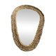 Woven wicker mirror from the 1960s