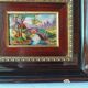antique painting signed R. Bétourné wooden stucco frame