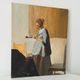 Oil on canvas "Woman in Blue Reading a Letter" after Vermeer