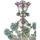 Ornate Venetian Pink and Green Floreal Murano Glass Chandelier