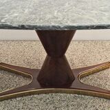 Table in rosewood and marble by Vittorio Dassi for Mobili Moderni Lissone, 1950