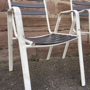Set of 8 vintage terrace garden chairs 1970