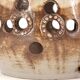 Large brown ceramic lamp signed, 1970s