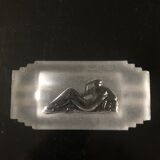 Art deco pressed glass ashtray