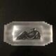 Art deco pressed glass ashtray