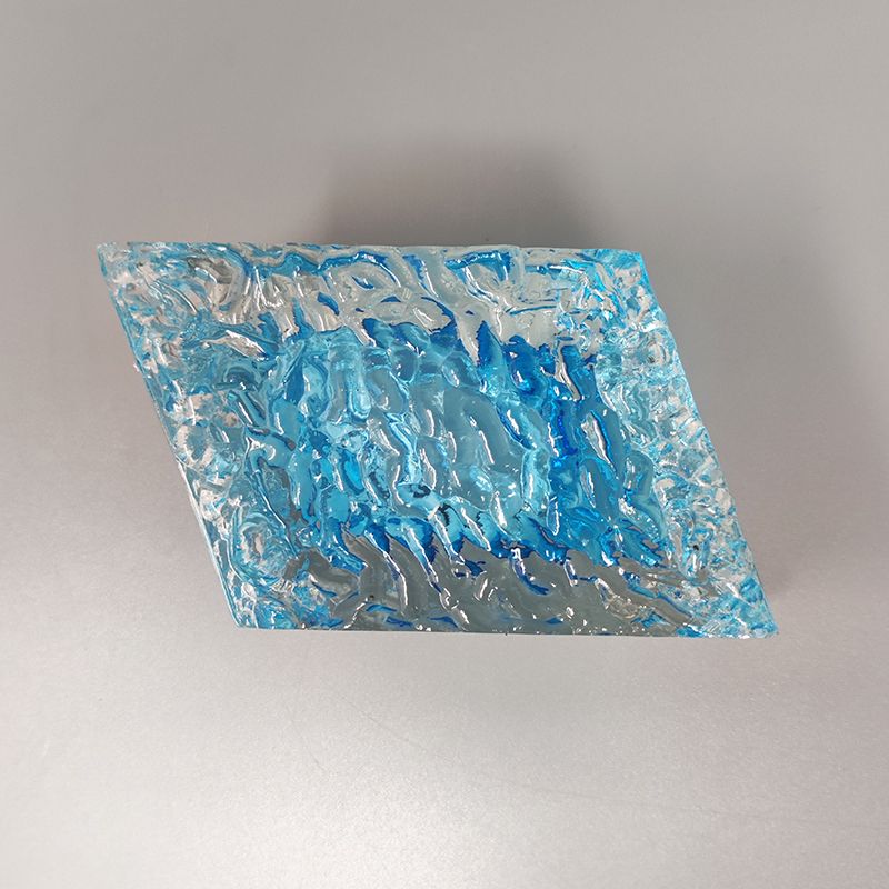 1960s astonishing blue ashtray or vide poche by Flavio Poli