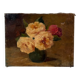 Oil on canvas still life with roses, late 19th century.